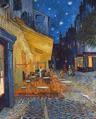Motief Van Gogh - Terras bij nacht